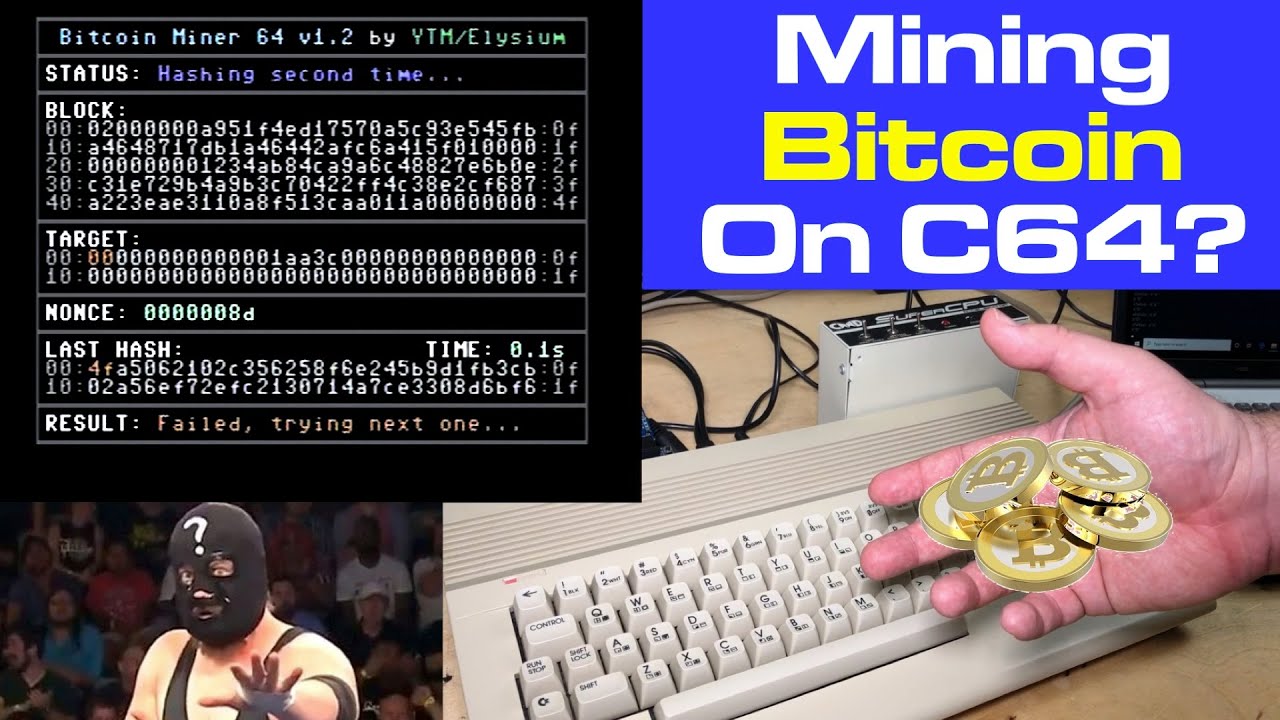 YouTuber Commodore 64 is used for bitcoin-mining-geeks